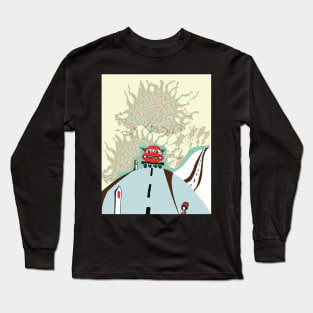 Alien Red Car Long Sleeve T-Shirt